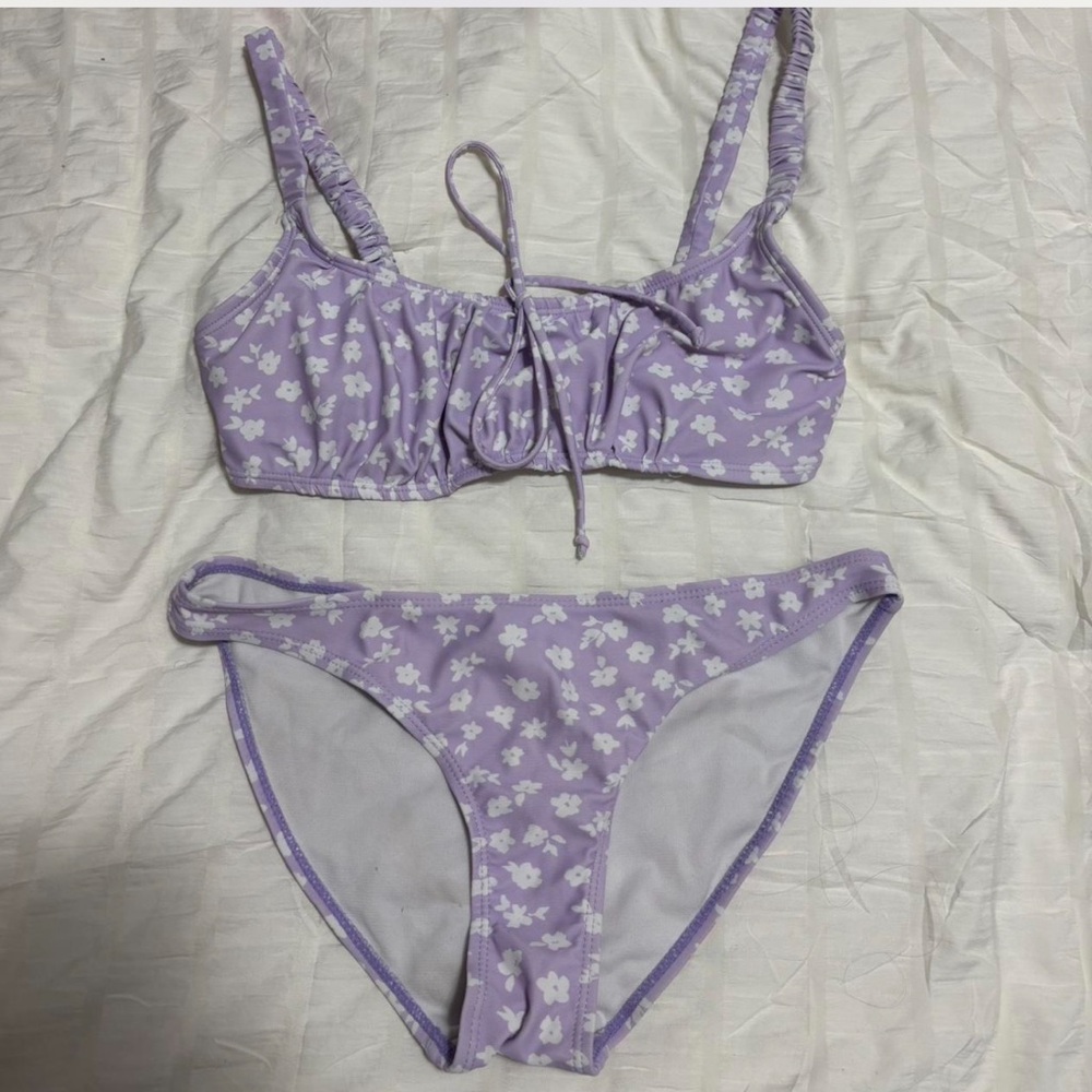 SHEIN Purple Floral Bikini